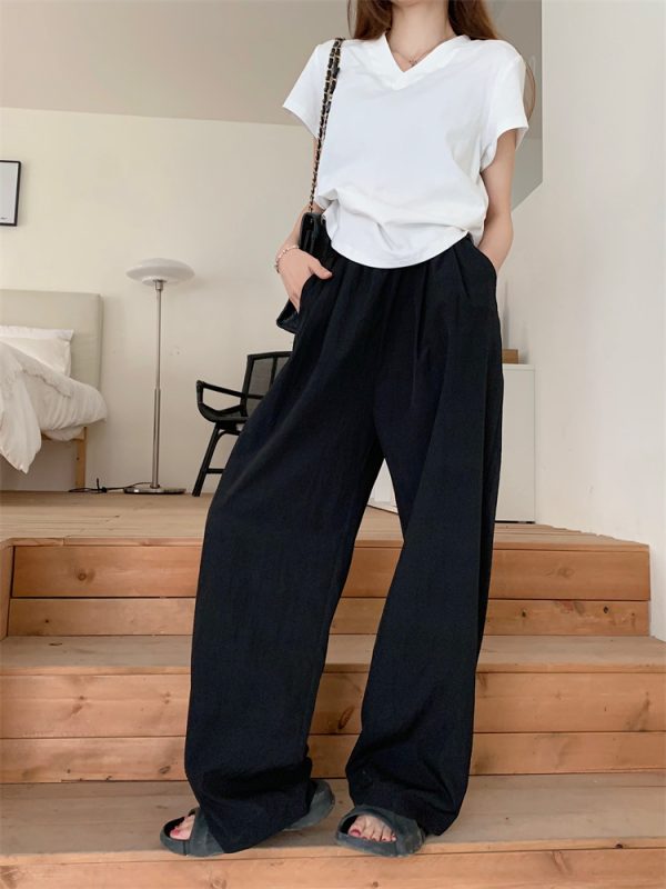 Straight pants Japanese style wide leg pants for women