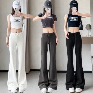 Spring and summer sweatpants micro speaker pants for women