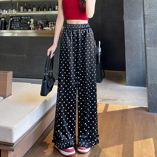 Spring and summer drape Casual wide leg pants for women