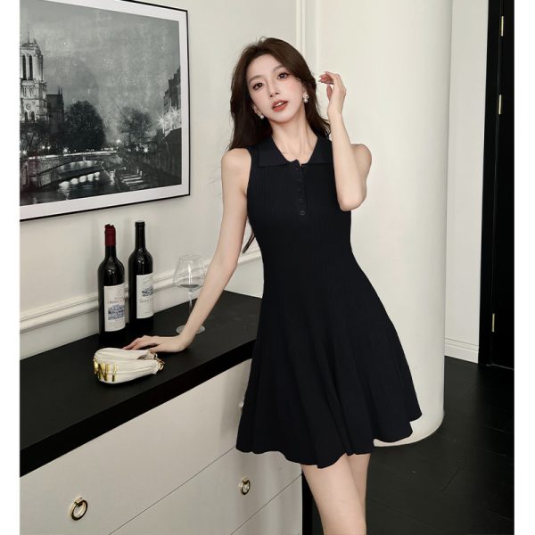 V-neck dress A-line T-back for women