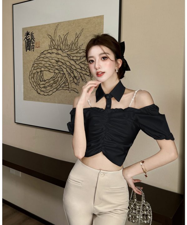 Chouzhe single-breasted France style tops for women