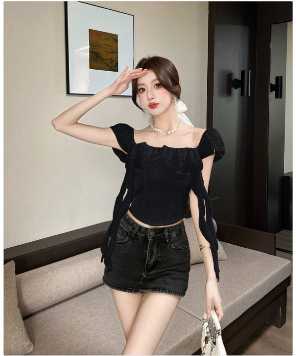 Summer splice shirt chiffon unique tops for women