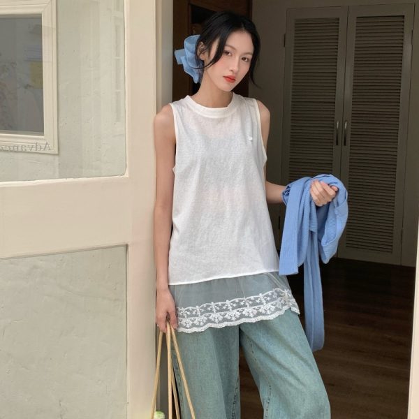 All-match slim vest sleeveless summer T-shirt for women