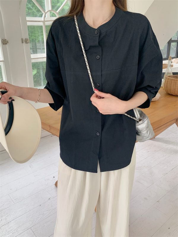 Summer loose thin shirt show young large yard Casual tops