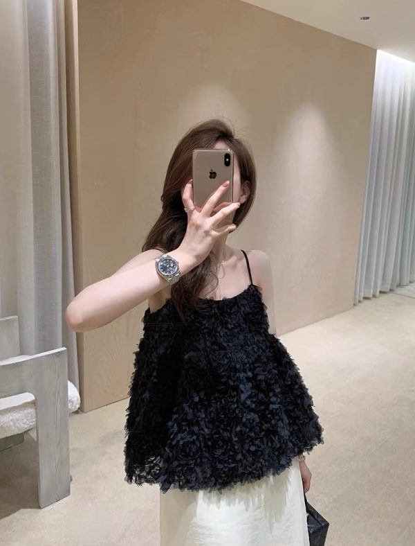 Sling Korean style stereoscopic petal refinement vest