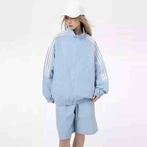 Summer sports sun shirt loose couples shorts 2pcs set