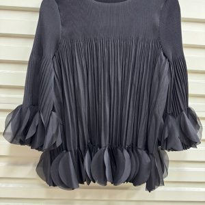 Temperament lotus leaf edges tops Western style T-shirt for women