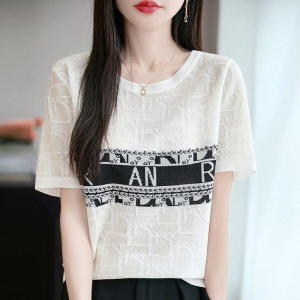 Pullover summer tops all-match thin sweater for women