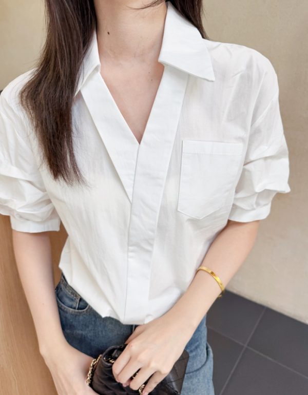 Summer V-neck Casual shirt niche loose tops